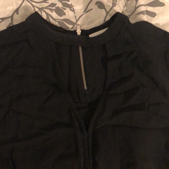 A.L.C black short sleeve blouse - Picture 3 of 3